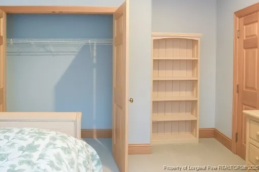a view of a bedroom with a wardrobe space