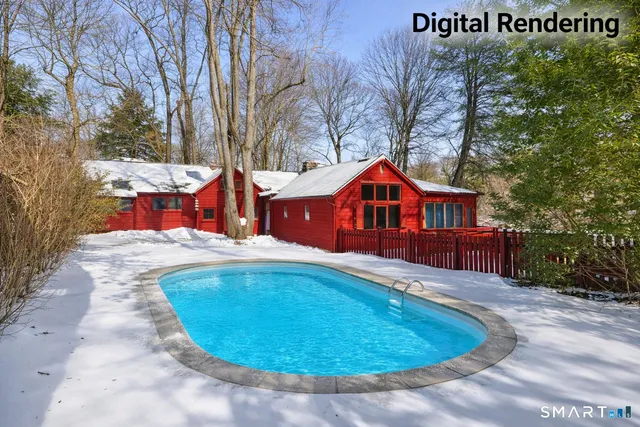 a view of swimming pool with an outdoor space
