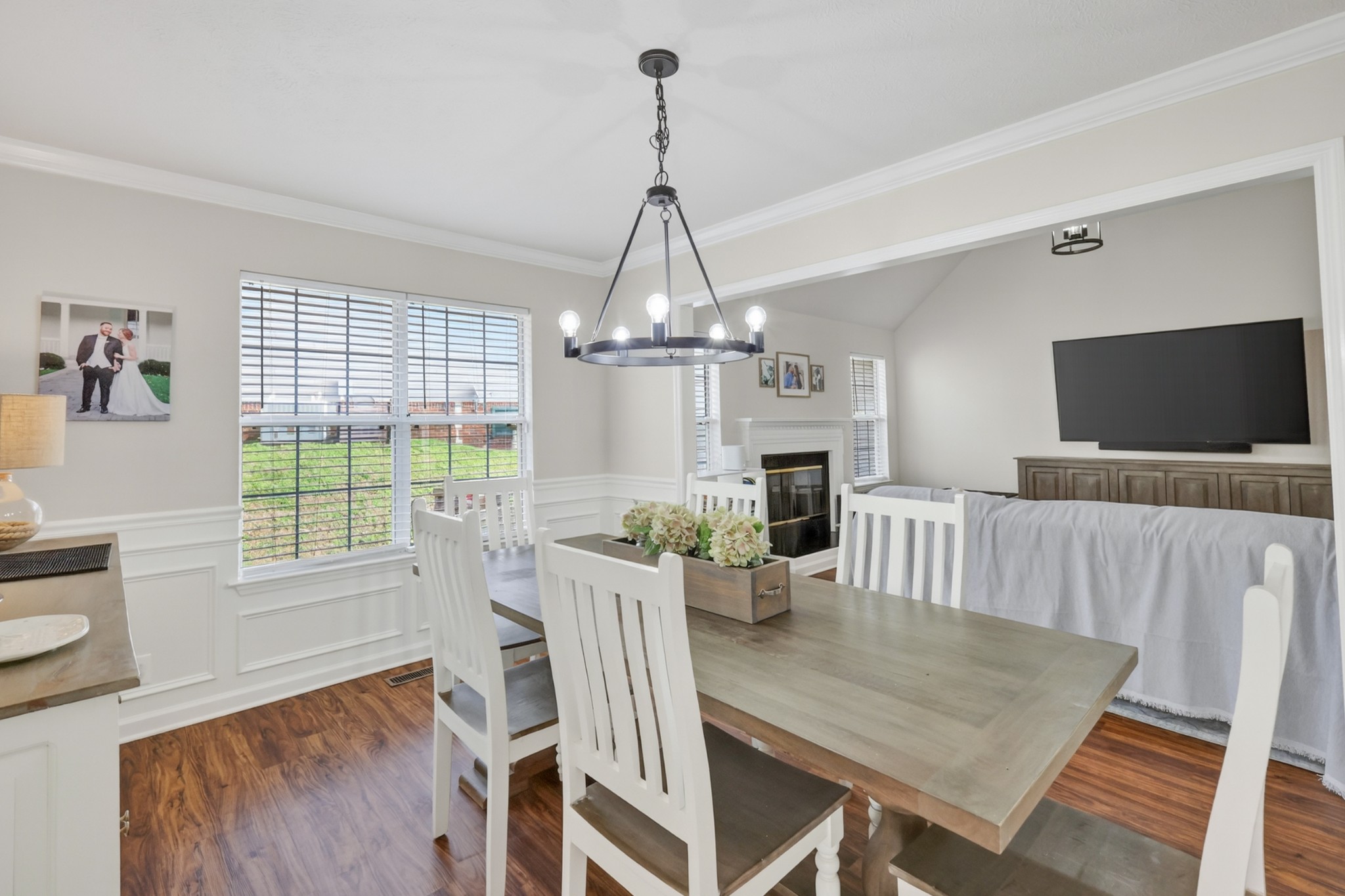 136 Holt Hills Road Nashville, TN 37211 - Photo 17 of 30 a view of a dining room with furniture window and wooden floor