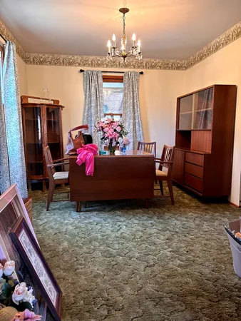 a room with furniture