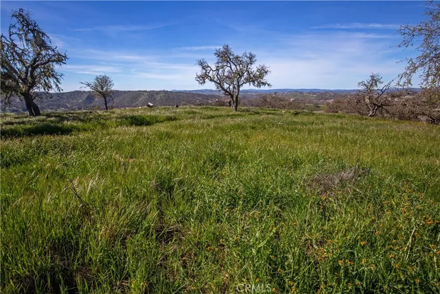 a view of a lake with a yard