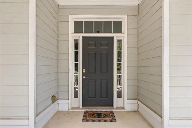 a view of a door of the house