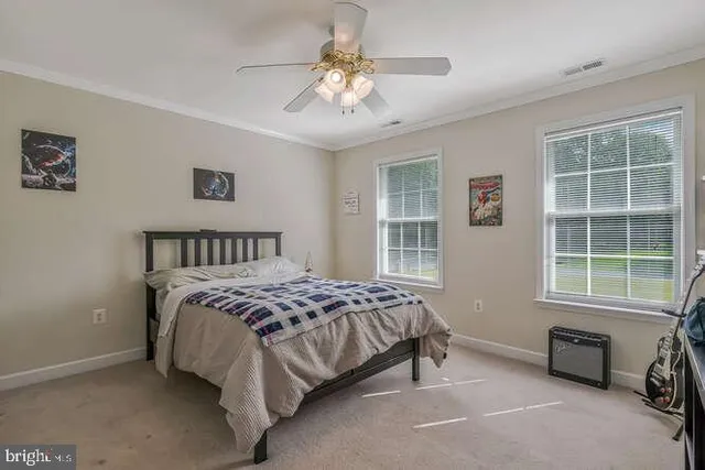 a bedroom with a bed and a tv