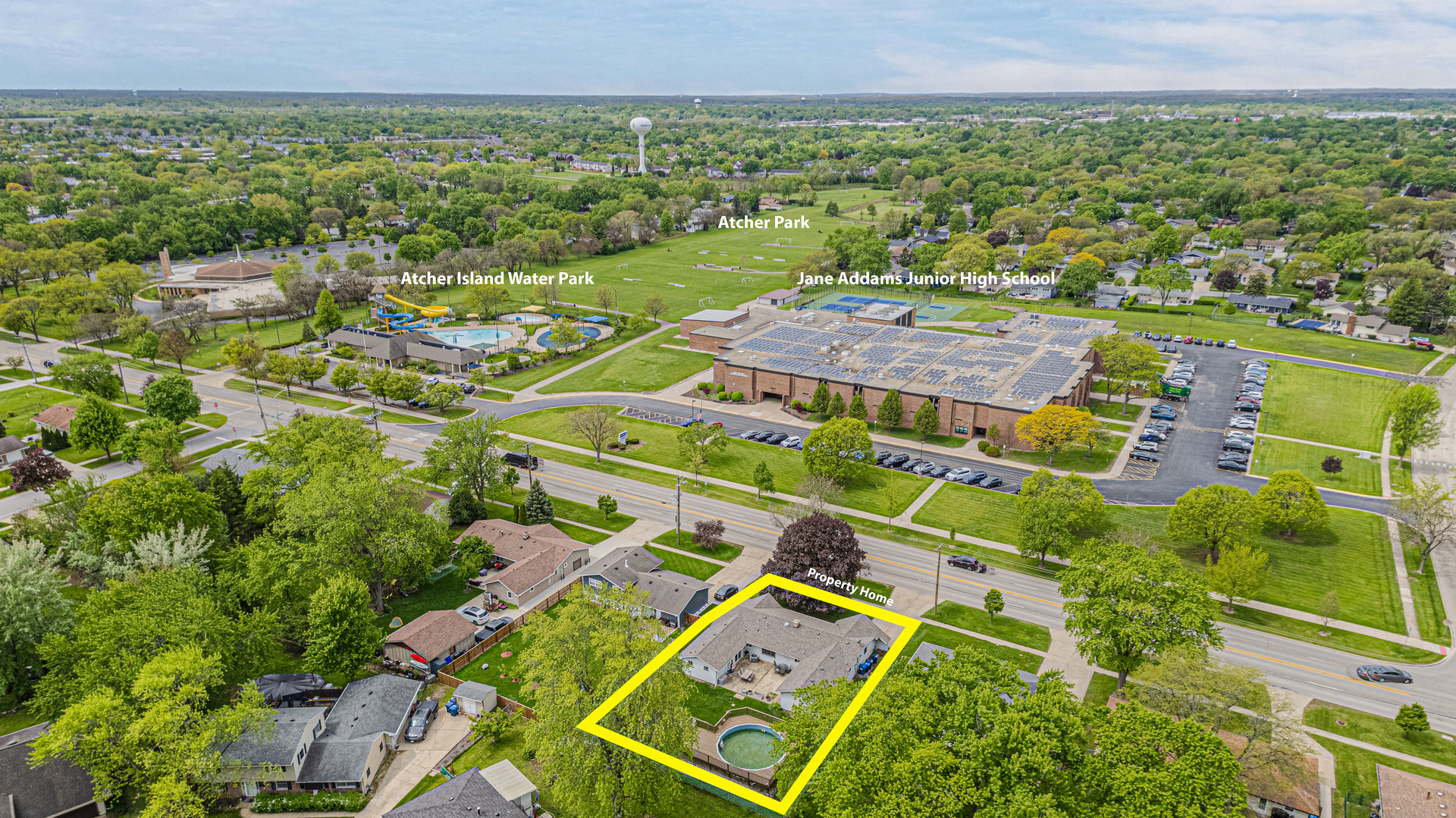 635 Springinsguth Road Schaumburg, IL 60193 - Photo 2 of 26 an aerial view of residential houses with outdoor space