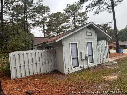 a view of wooden fence