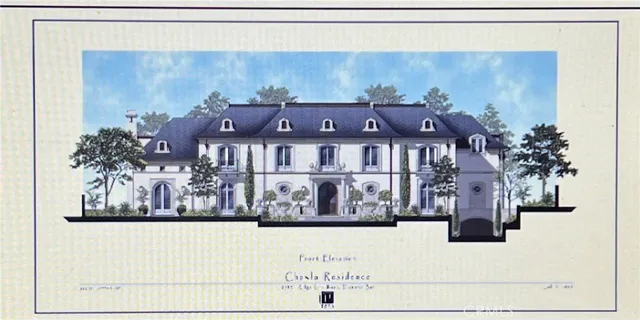 a view of a brick house with many windows