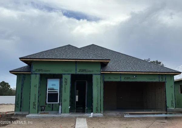 a front view of a house