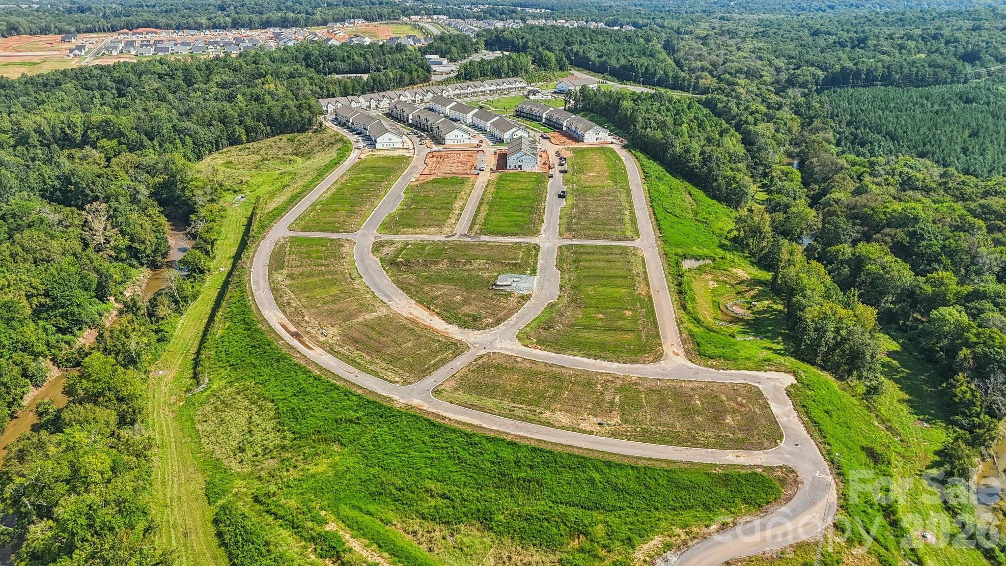 8668 Miles Gap Road Indian Land, SC 29707 - Photo 22 of 28 an aerial view of a house with a swimming pool