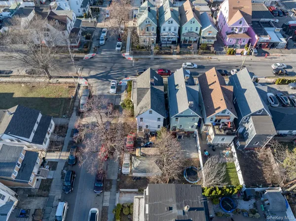 an aerial view of a city