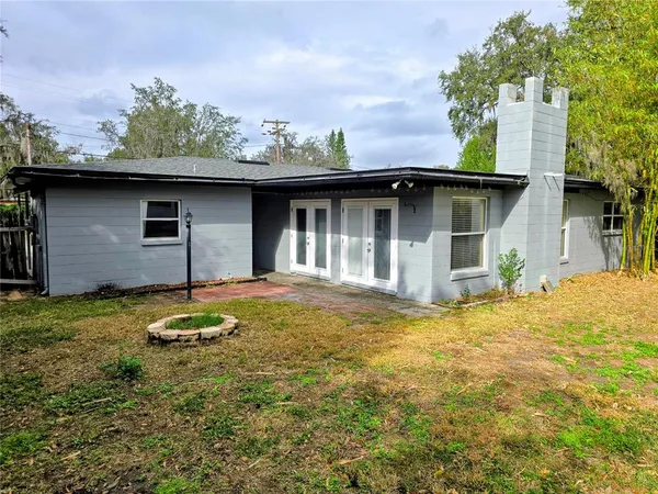 a backyard of a house
