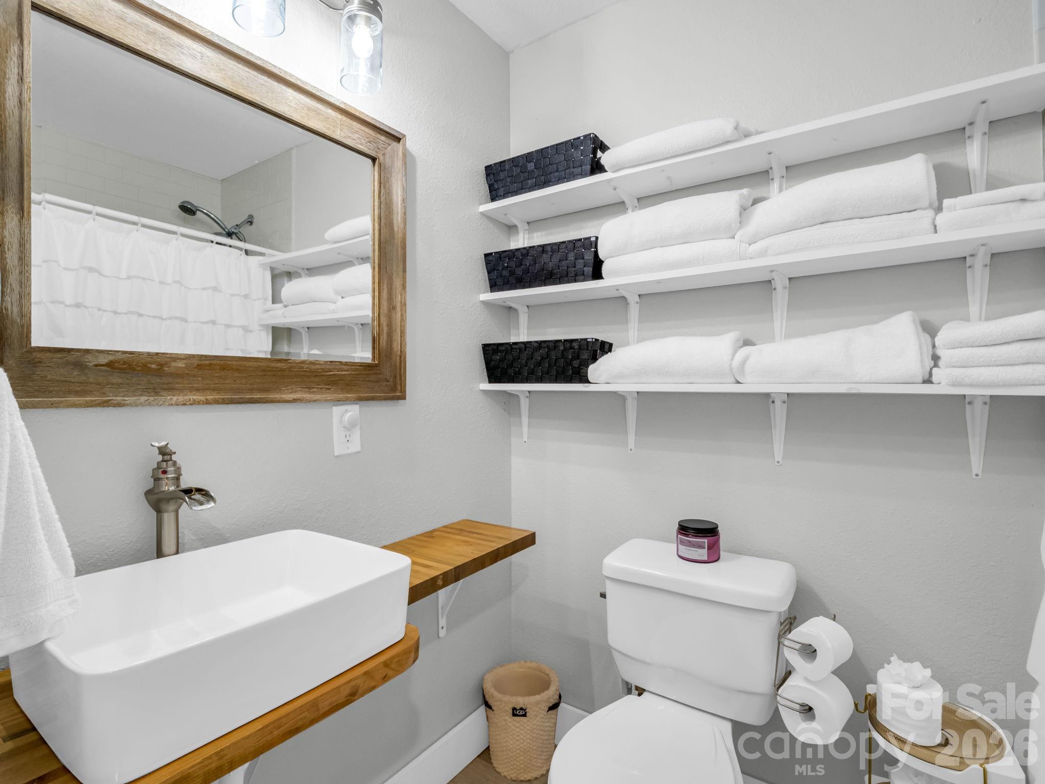 248 Bible School Road Lake Lure, NC 28746 - Photo 23 of 38 a bathroom with a toilet a sink and bathtub