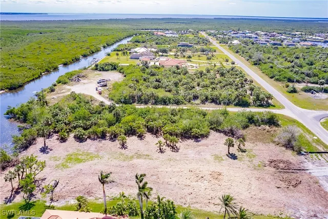 a view of a lake with a mountain in the background