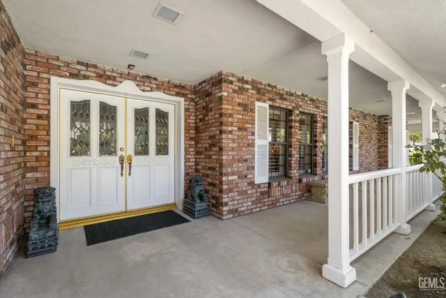 a view of a glass door with glass door