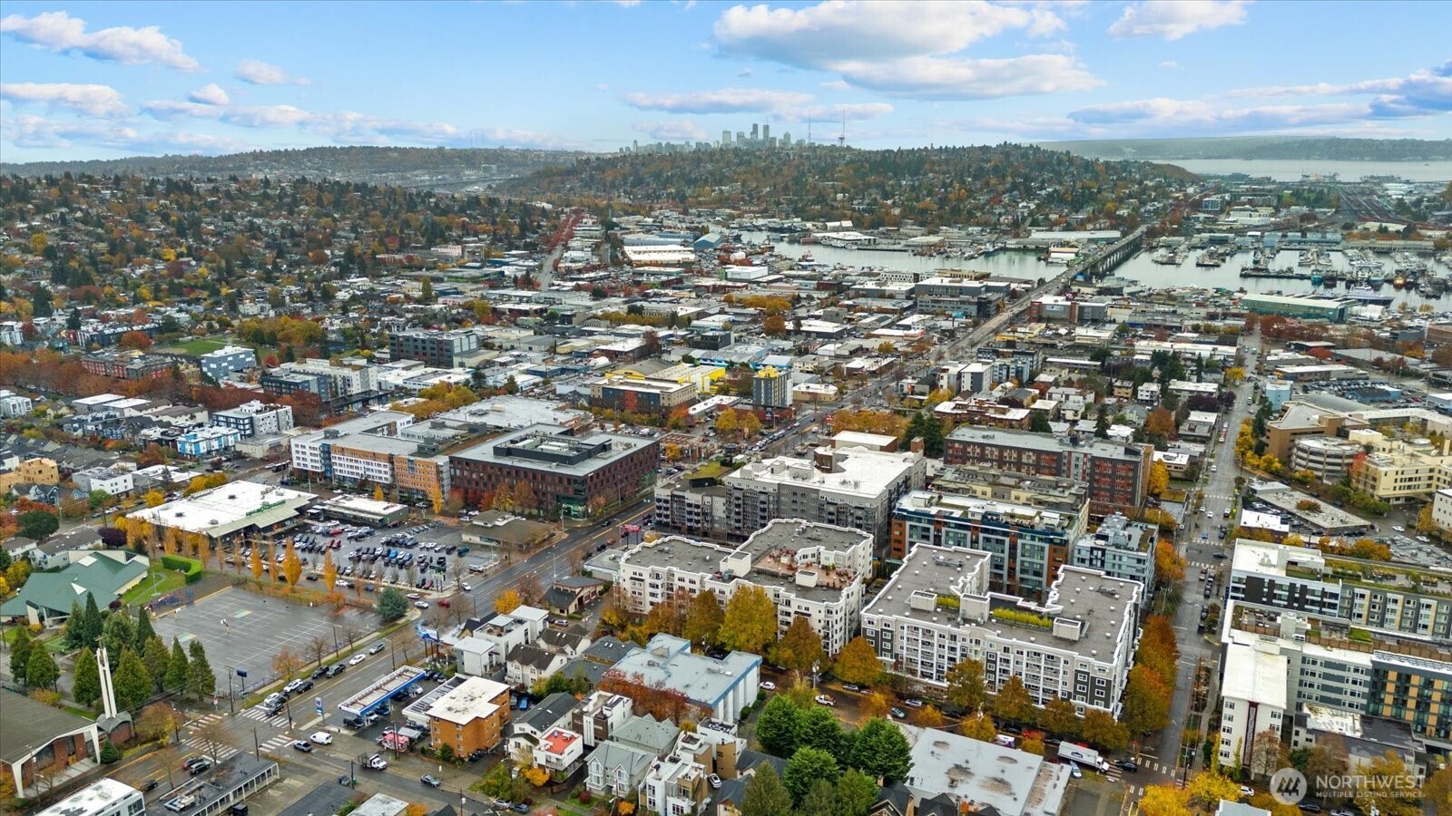 1525 Northwest 58th Street, Unit A Seattle, WA 98107 - Photo 24 of 24 an aerial view of residential building with green space