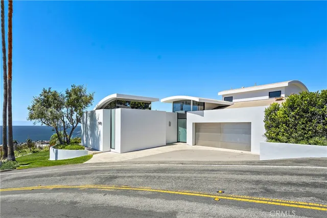 a view of a building with a street