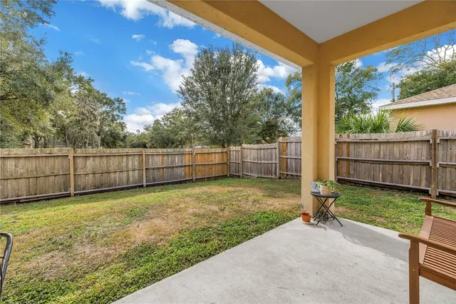 a view of a backyard with a garden