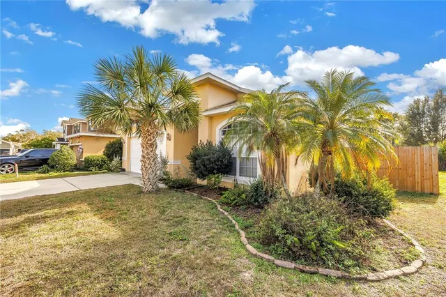 a view of a house with a patio