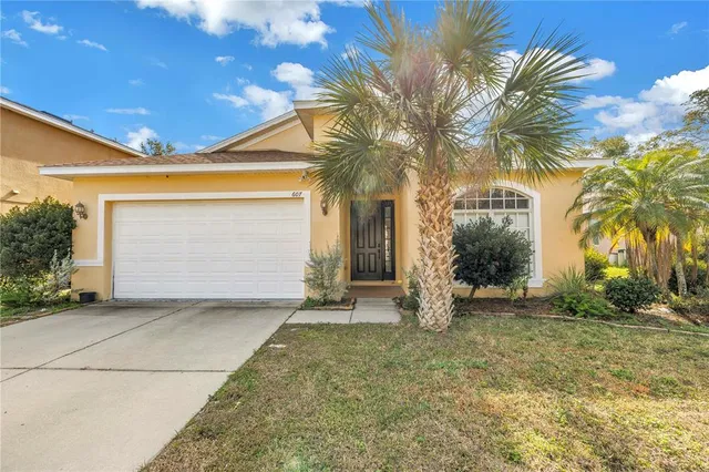 a view of a house with a yard