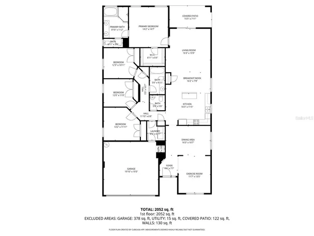 a picture of a room with a bench