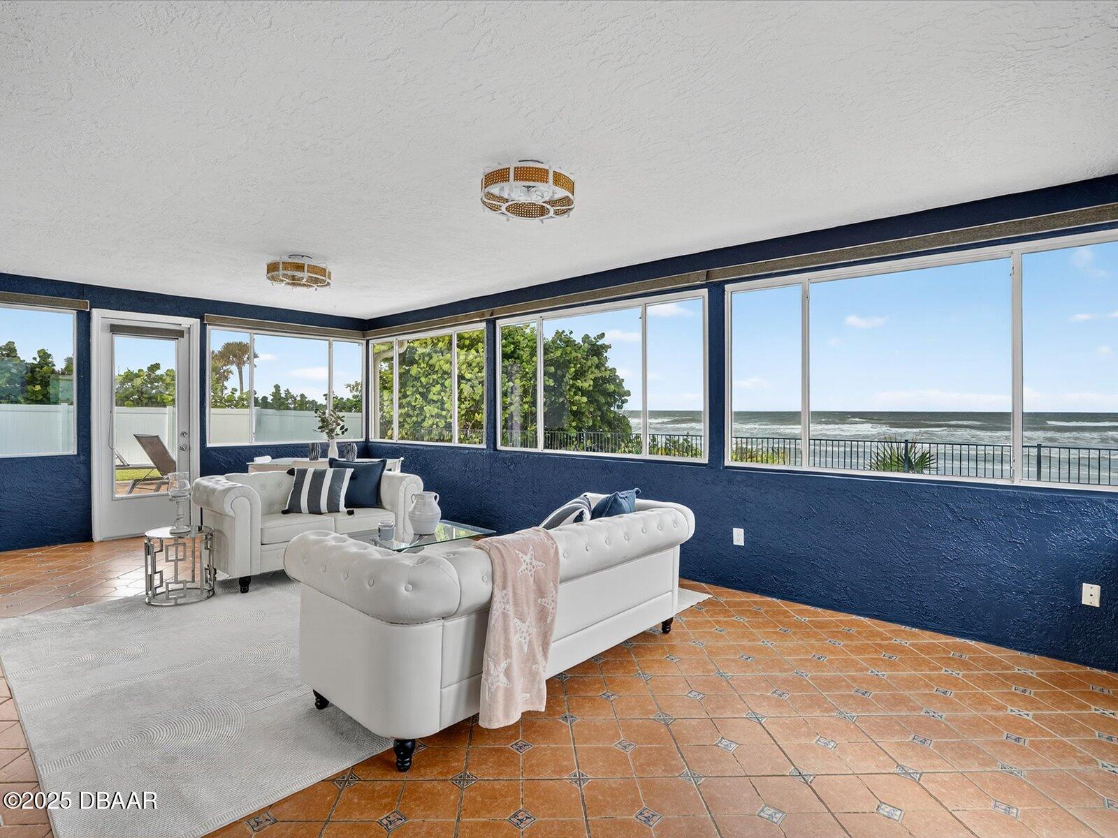 4707 South Atlantic Avenue Ponce Inlet, FL 32127 - Photo 10 of 43 Oceanfront Living Room