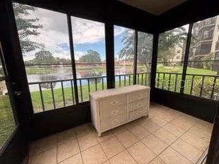 a room with a large window