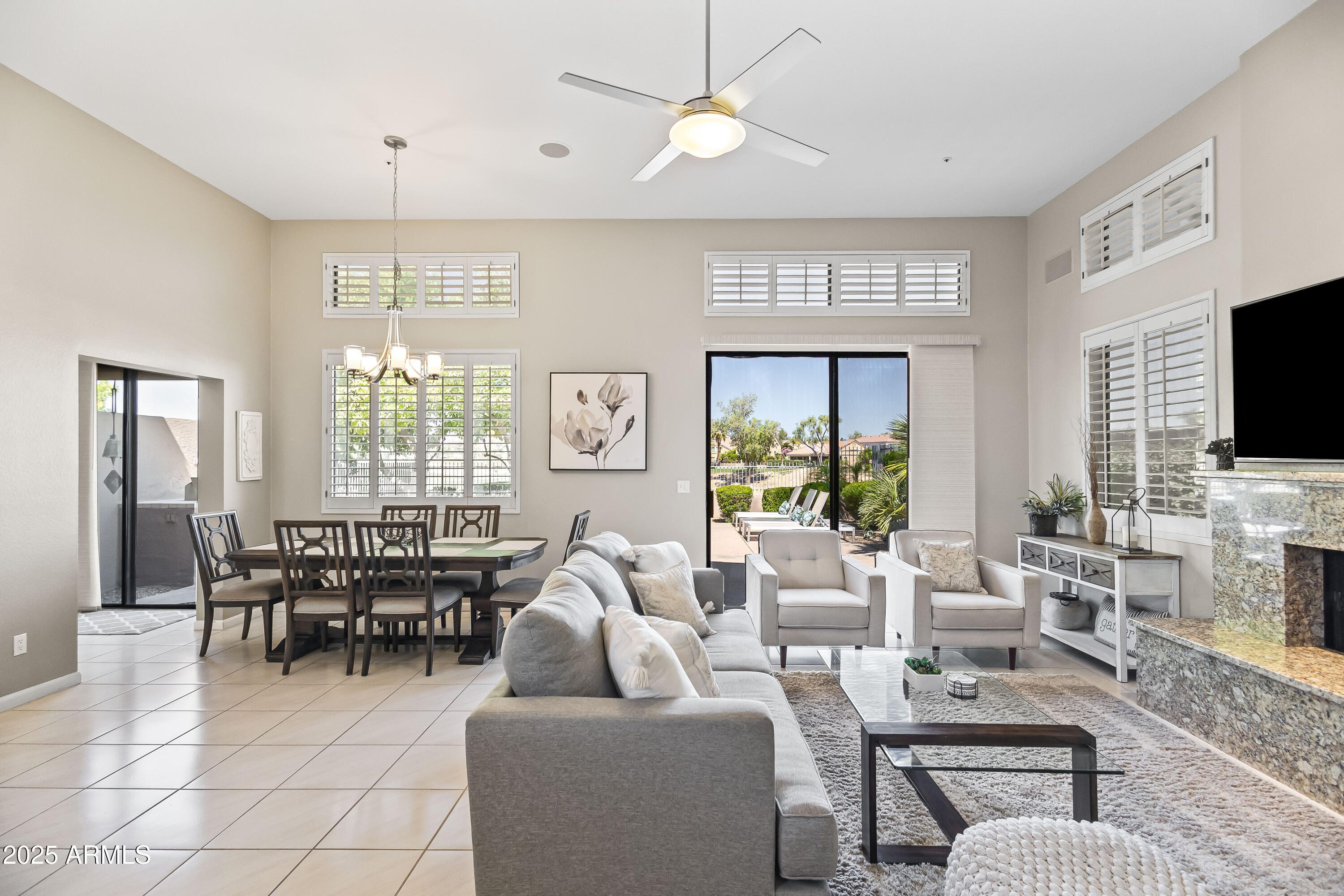 MAIN LIVING - VIEW TO GOLF COURSE