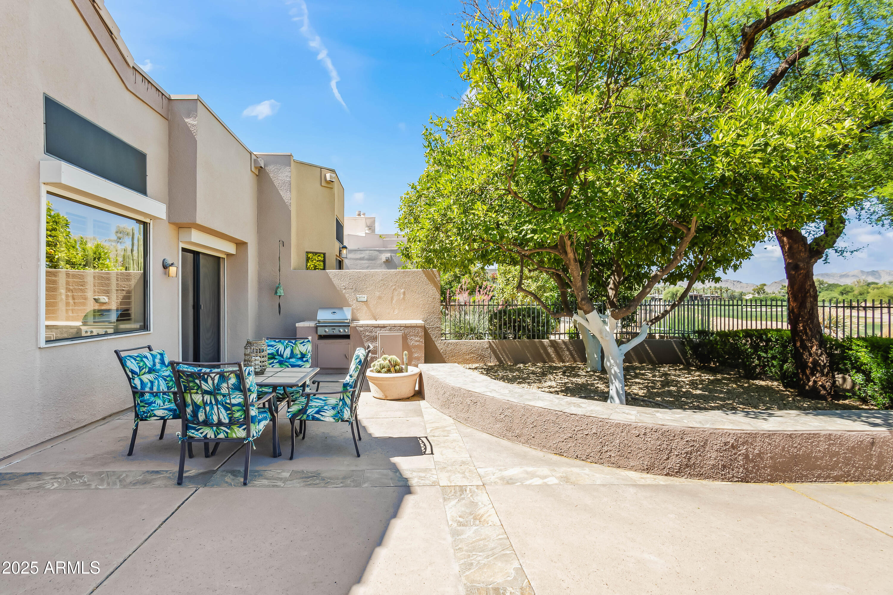 7740 East Gainey Ranch Road, Unit 23 Scottsdale, AZ 85258 - Photo 29 of 45 BACKYARD - BUILT IN BBQ