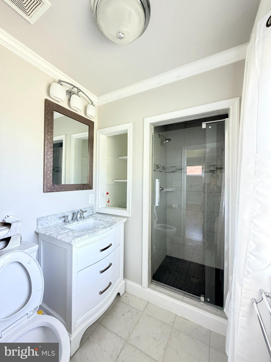 6 East Aylesbury Road Lutherville-Timonium, MD 21093 - Photo 9 of 19 Modern bathroom with sleek finishes.