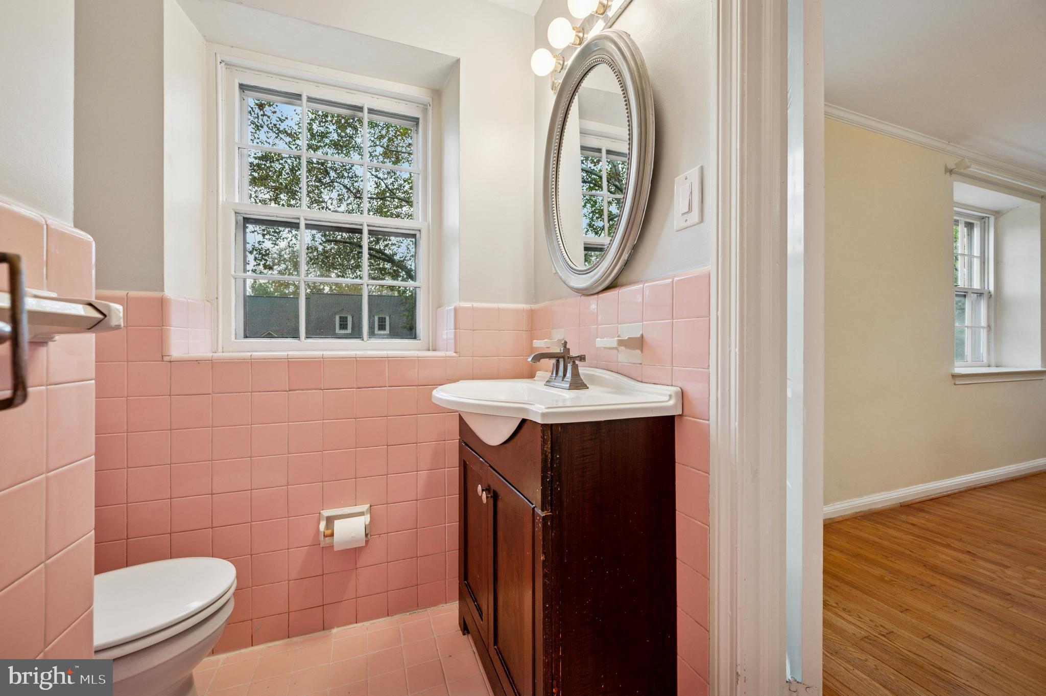 524 Lafayette Road Merion Station, PA 19066 - Photo 17 of 25 a bathroom with a toilet a sink and a mirror