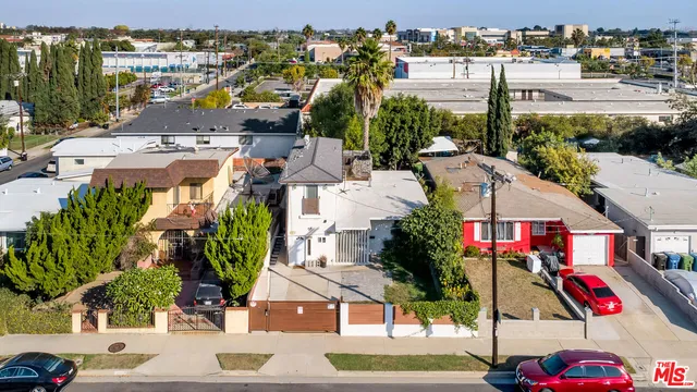 an aerial view of a city