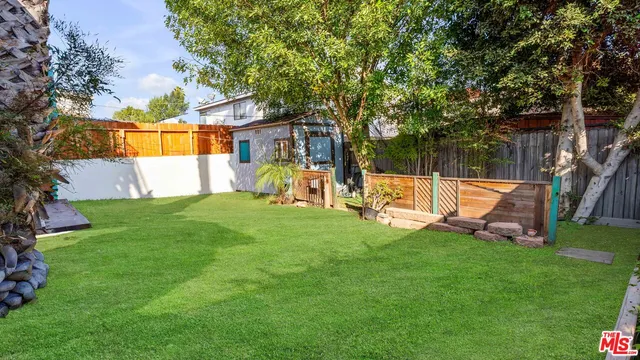 a view of a park with slide