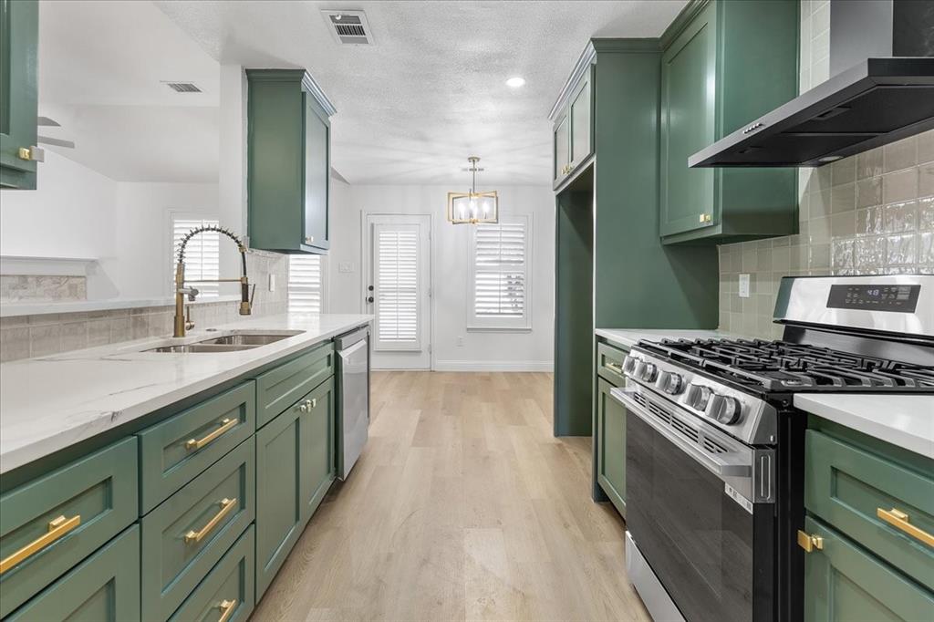 3701 Regency Circle Fort Worth, TX 76137 - Photo 2 of 31 a kitchen with stainless steel appliances granite countertop a sink stove and cabinets