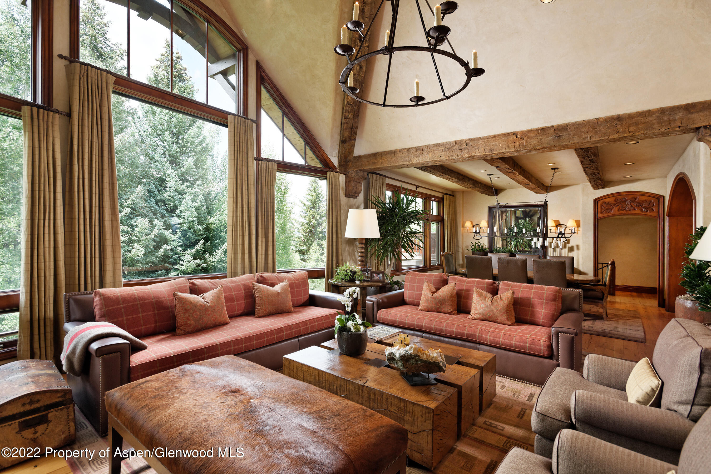 1225 Riverside Drive Aspen, CO 81611 - Photo 4 of 21 a living room with furniture and floor to ceiling windows