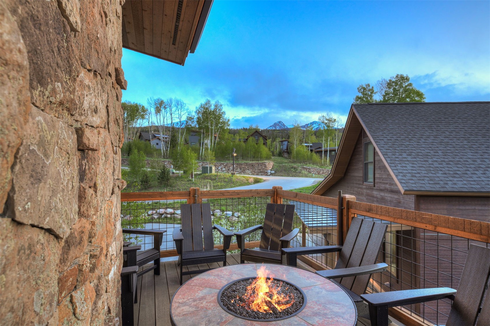 21 Moss Way Silverthorne, CO 80498 - Photo 16 of 50 a view of a patio with table and chairs and potted plants