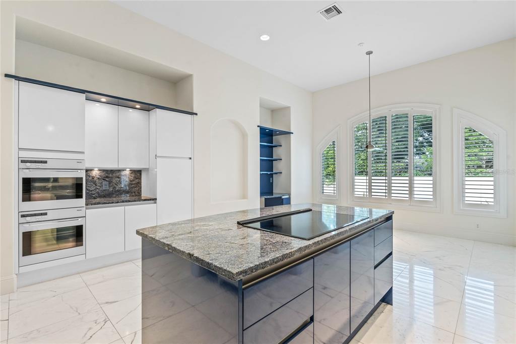 9701 Lake Isleworth Court Windermere, FL 34786 - Photo 27 of 31 a kitchen with granite countertop a sink and a refrigerator