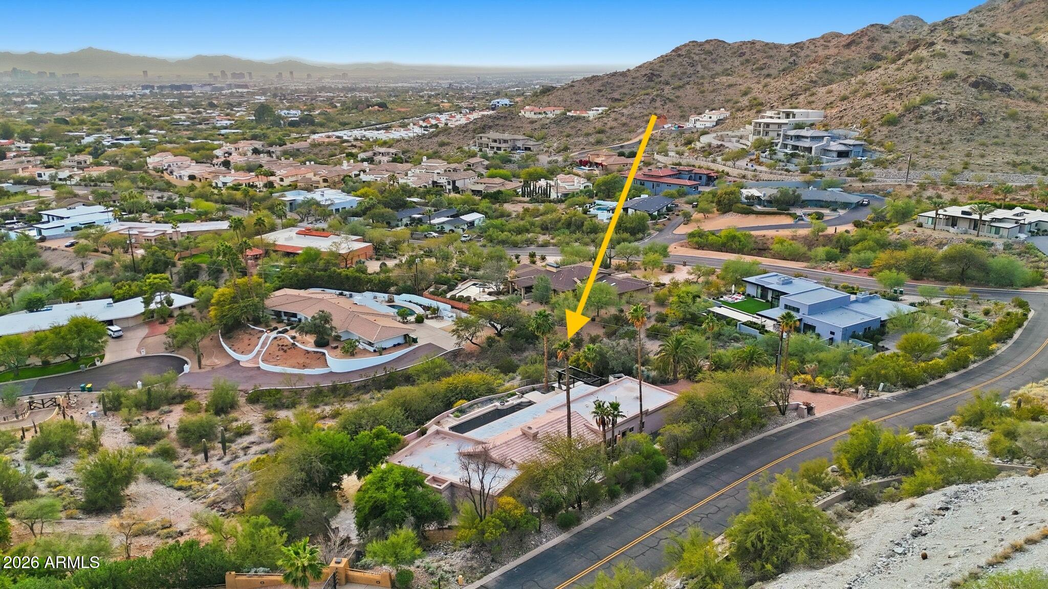 4021 East Lamar Road Paradise Valley, AZ 85253 - Photo 6 of 48 an aerial view of residential houses with outdoor space