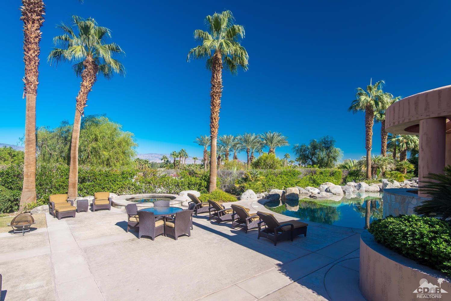70416 Placerville Road Rancho Mirage, CA 92270 - Photo 27 of 32 a view of a terrace with couches chair and potted plants