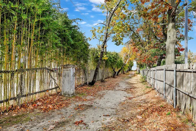 a view of a wooden bridge