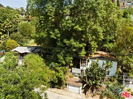 a view of outdoor space with garden