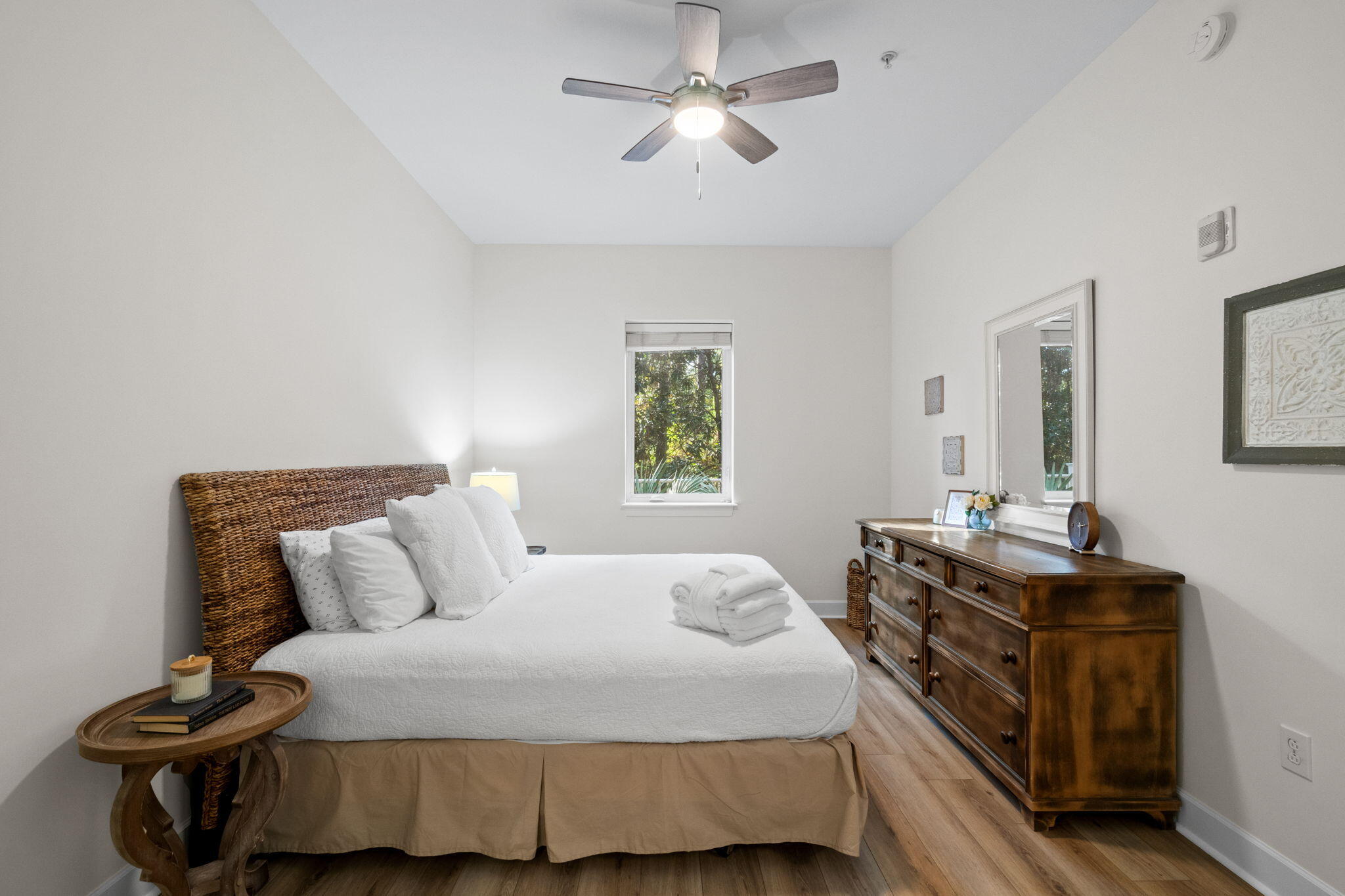 231 Somerset Bridge Road, Unit 2101 Santa Rosa Beach, FL 32459 - Photo 15 of 48 a bedroom with a bed and a table in it