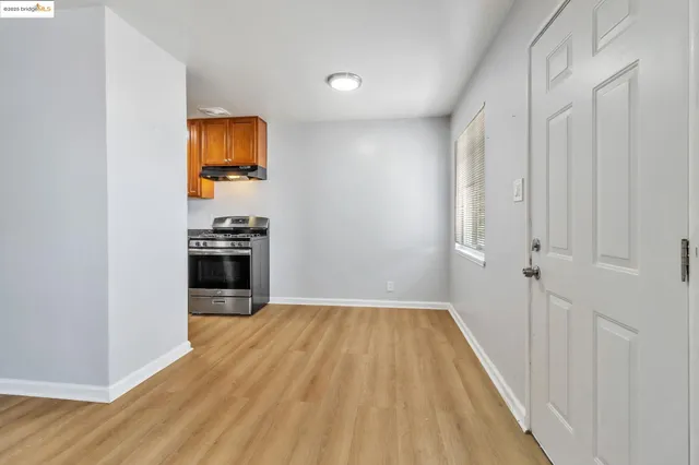 a view of kitchen and utility room