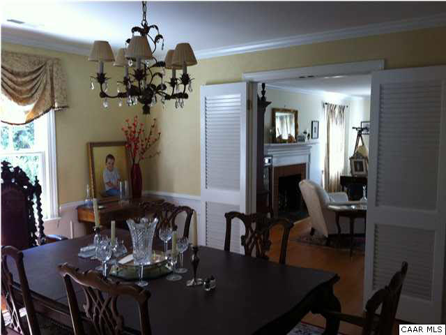 2600 South Bennington Road Charlottesville, VA 22901 - Photo 9 of 16 View from Dining Room to Living Room with Privacy Doors