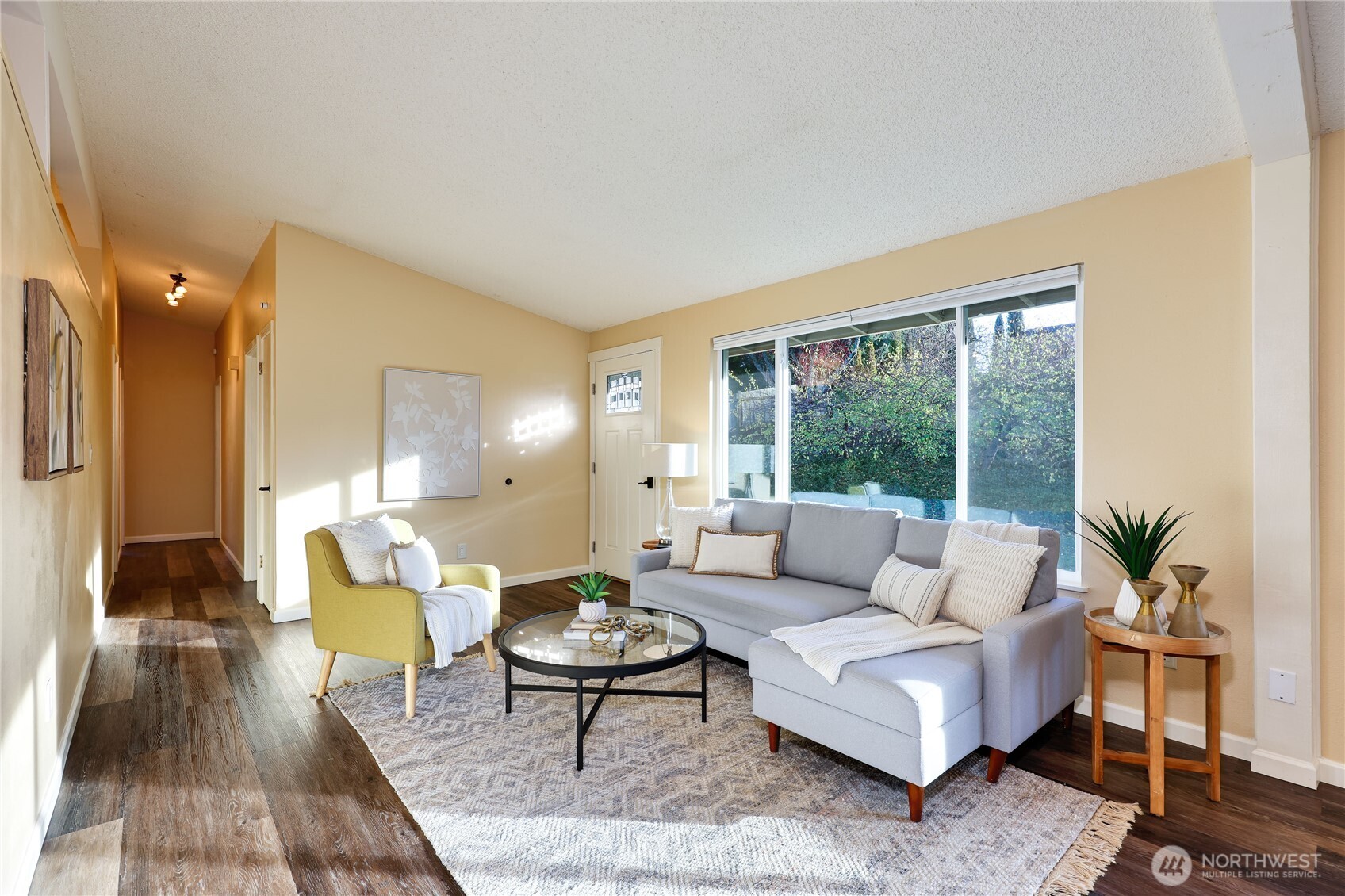 12161 South Keyport Road Northeast Poulsbo, WA 98370 - Photo 15 of 40 a living room with furniture and a large window