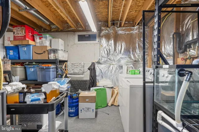 a view of storage and utility room