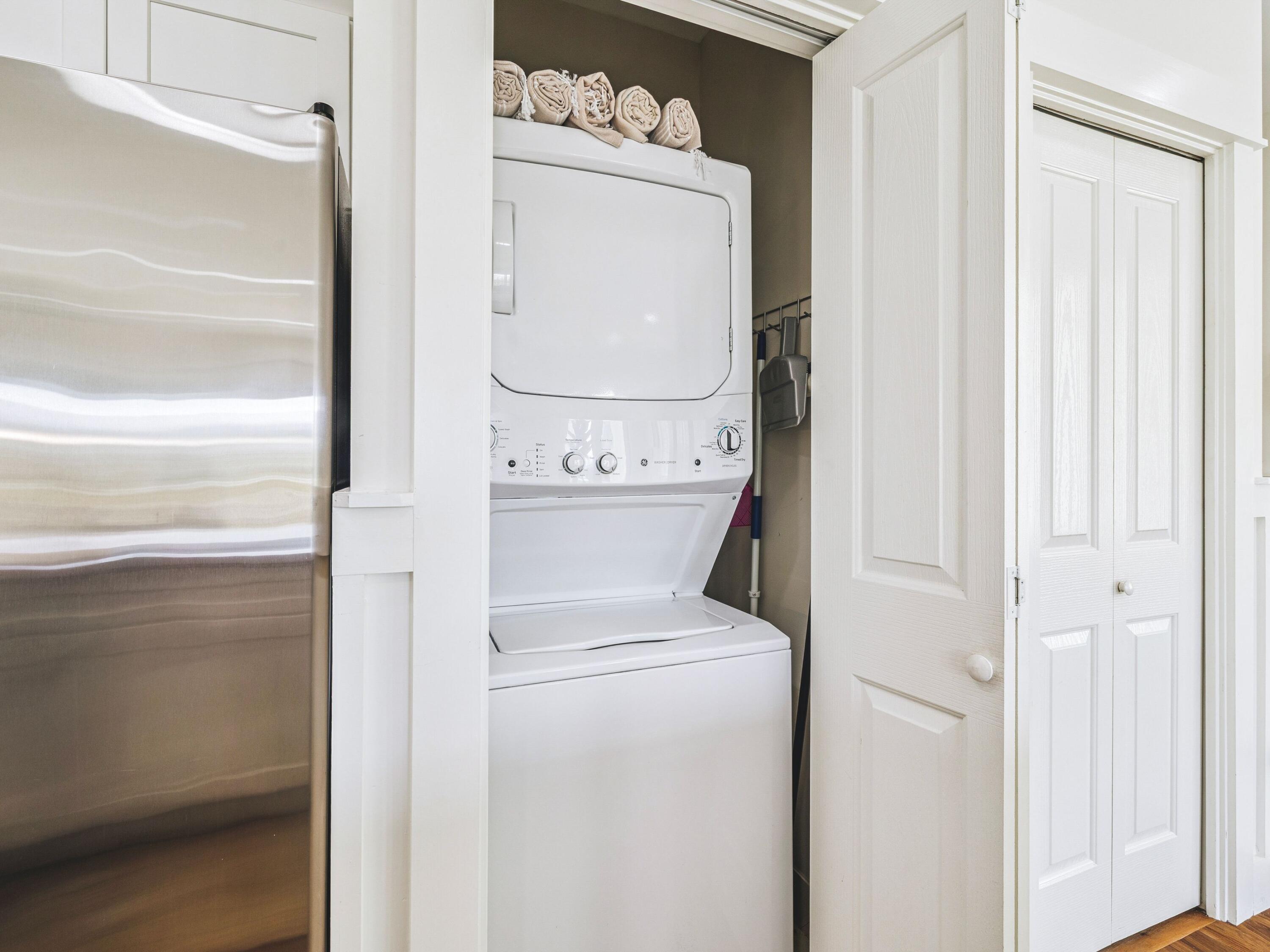 4281 East County Highway 30A, Unit 203 Santa Rosa Beach, FL 32459 - Photo 25 of 35 a utility room with dryer and washer