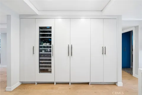 a view of a bedroom with cabinet