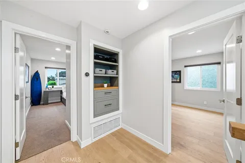 a view of a garage