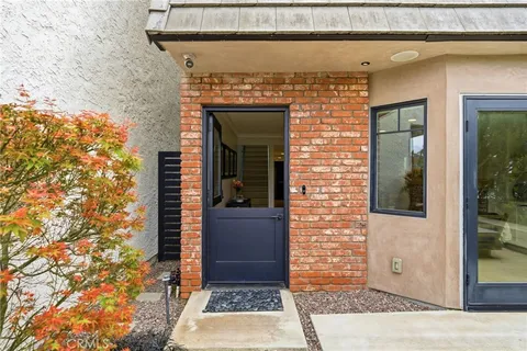 a view of a door of the house