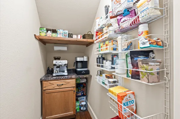 a room with storage and utility
