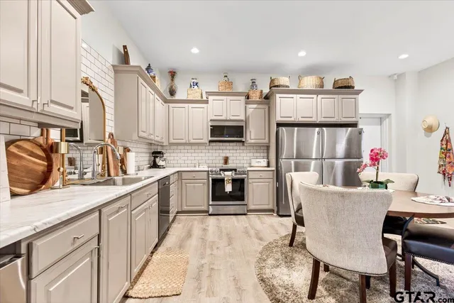 a view of yard with outdoor seating